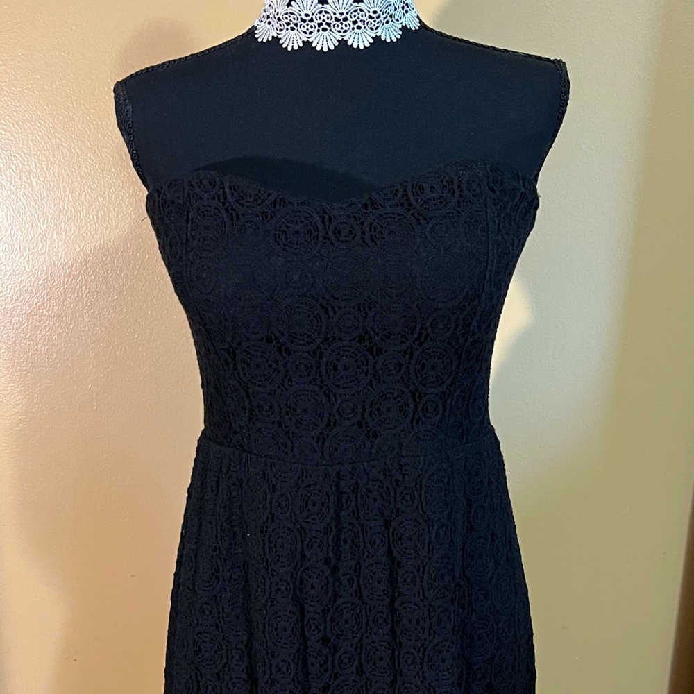Black Netted Open-Back dress.